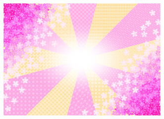 桜モチーフ&パターン　背景・壁紙