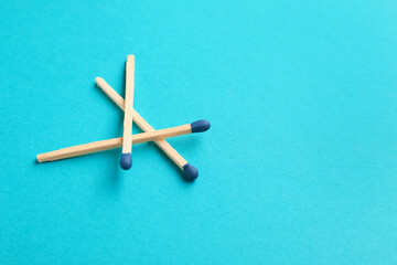 Whole matches on color background