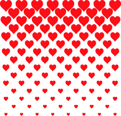 seamless pattern with red hearts