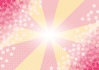 桜モチーフ&パターン　背景・壁紙  JPG