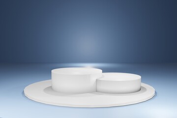 abstract 3d render background, empty podium, podium with spotlight