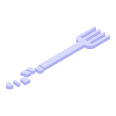Biodegradable fork icon. Isometric of biodegradable fork vector icon for web design isolated on white background