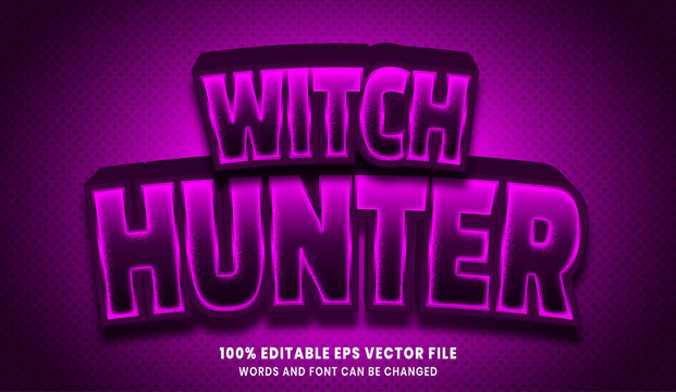 Witch Hunter 3d Editable Text Style Effect