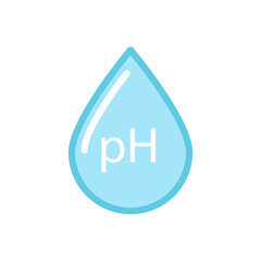 Ph simple icon, neutral balance ph. Flat vector illustration.