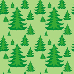 Obraz premium green spruce of different sizes seamless pattern