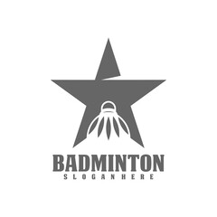 Professional Badminton Sports Team Championship Logo, Creative Badminton design concepts template, icon symbol