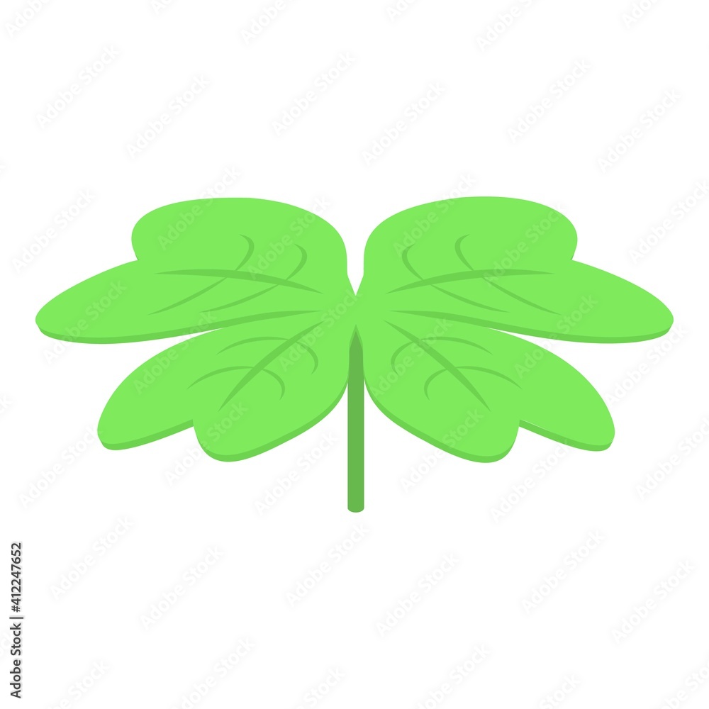 Poster clover leaf icon. isometric of clover leaf vector icon for web design isolated on white background