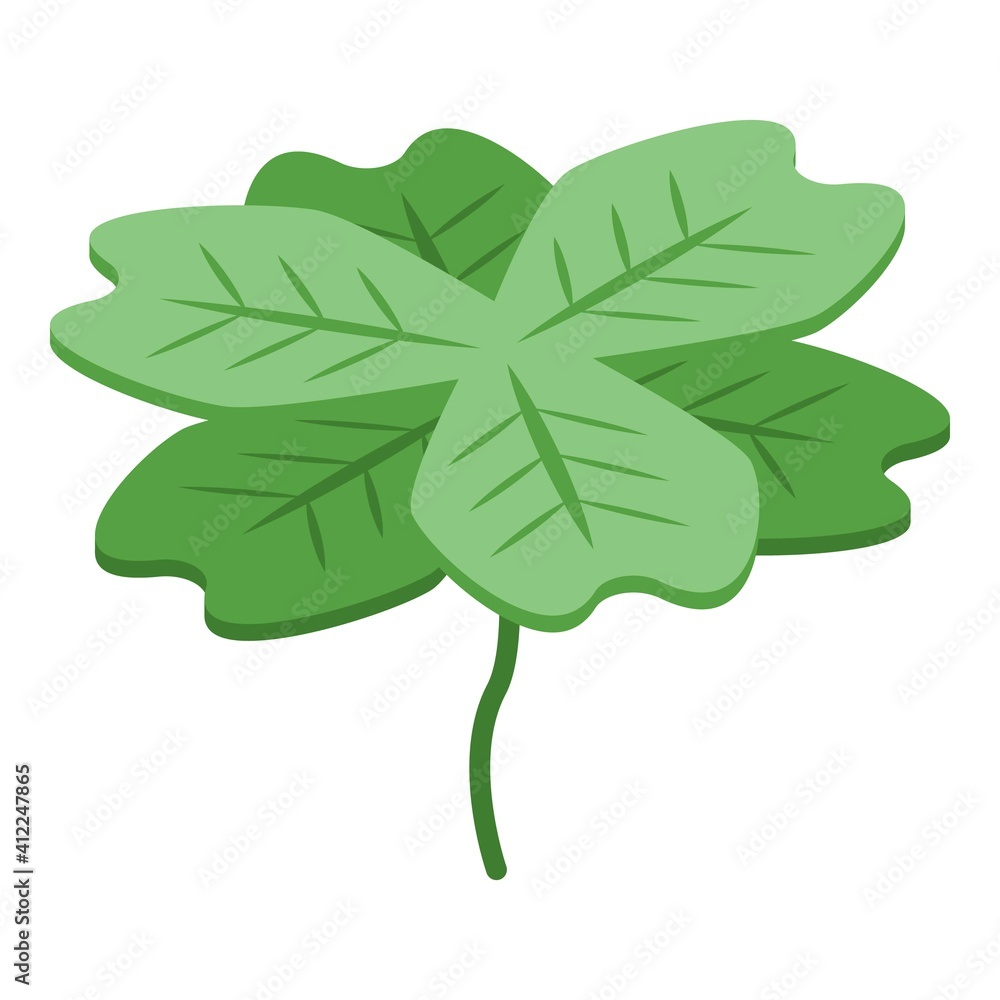 Poster grass clover icon. isometric of grass clover vector icon for web design isolated on white background