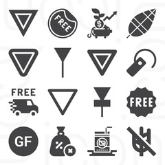 16 pack of forgive  filled web icons set