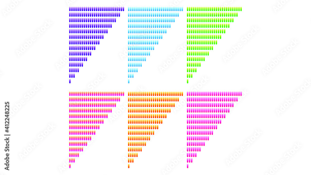 Poster set collection progress loading bar color gradient vector design style
