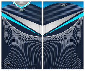Jersey sport, soccer uniform front and back view template, sportswear textile fabric
