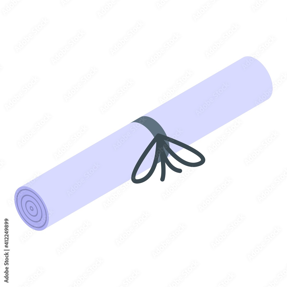Poster certificate degree icon. isometric of certificate degree vector icon for web design isolated on whit