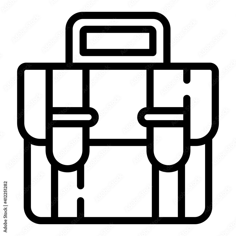 Poster briefcase icon. outline briefcase vector icon for web design isolated on white background