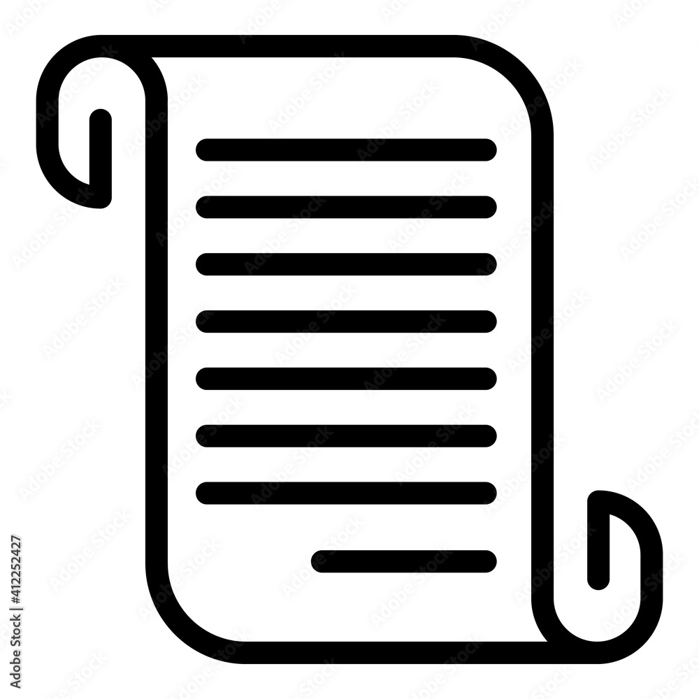 Poster authority paper icon. outline authority paper vector icon for web design isolated on white backgroun