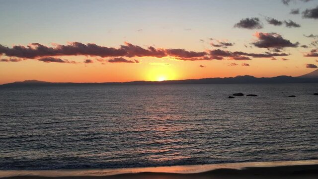 海の夕景　サンセット　葉山
