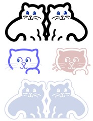Assortment of cute kitten designs