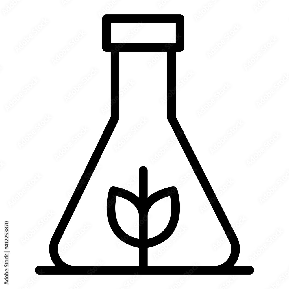 Aufkleber gmo flask icon. outline gmo flask vector icon for web design isolated on white background