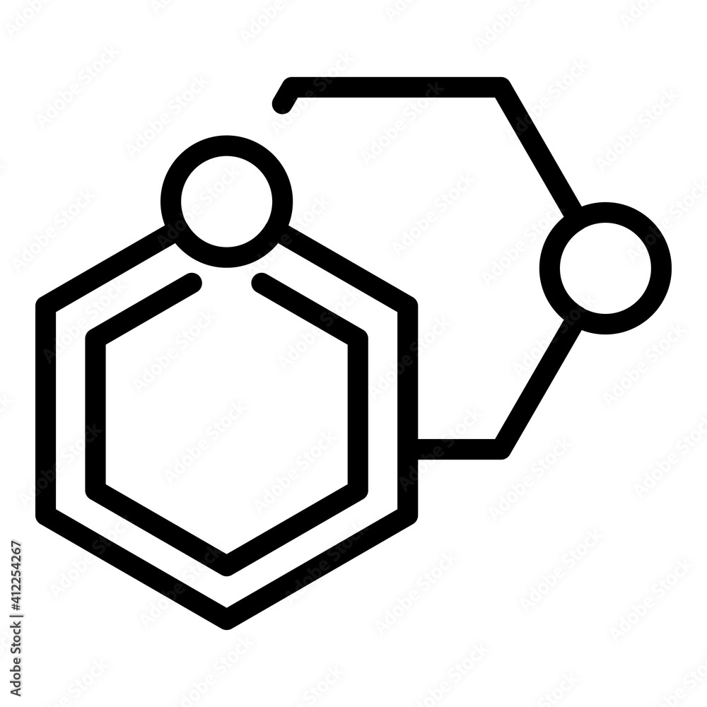 Poster modified food cells icon. outline modified food cells vector icon for web design isolated on white b