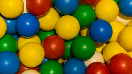 color plastic balls on children's playground