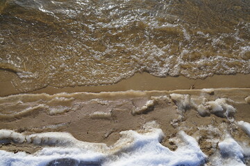 Am Strand eines neuen Sees in Brandenburg