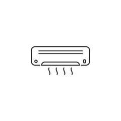 Air conditioning line icon design vector template