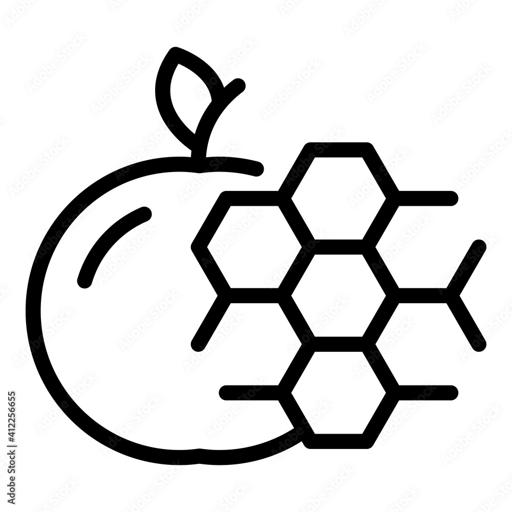 Poster apple gmo icon. outline apple gmo vector icon for web design isolated on white background