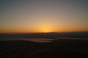 Sunrise on Masada in Israel