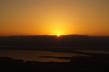 Fototapeta na wymiar Sunrise on Masada in Israel