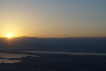 Sunrise on Masada in Israel
