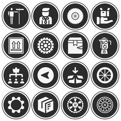 16 pack of steering  filled web icons set