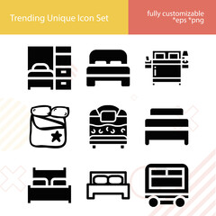 Simple set of ich related filled icons.