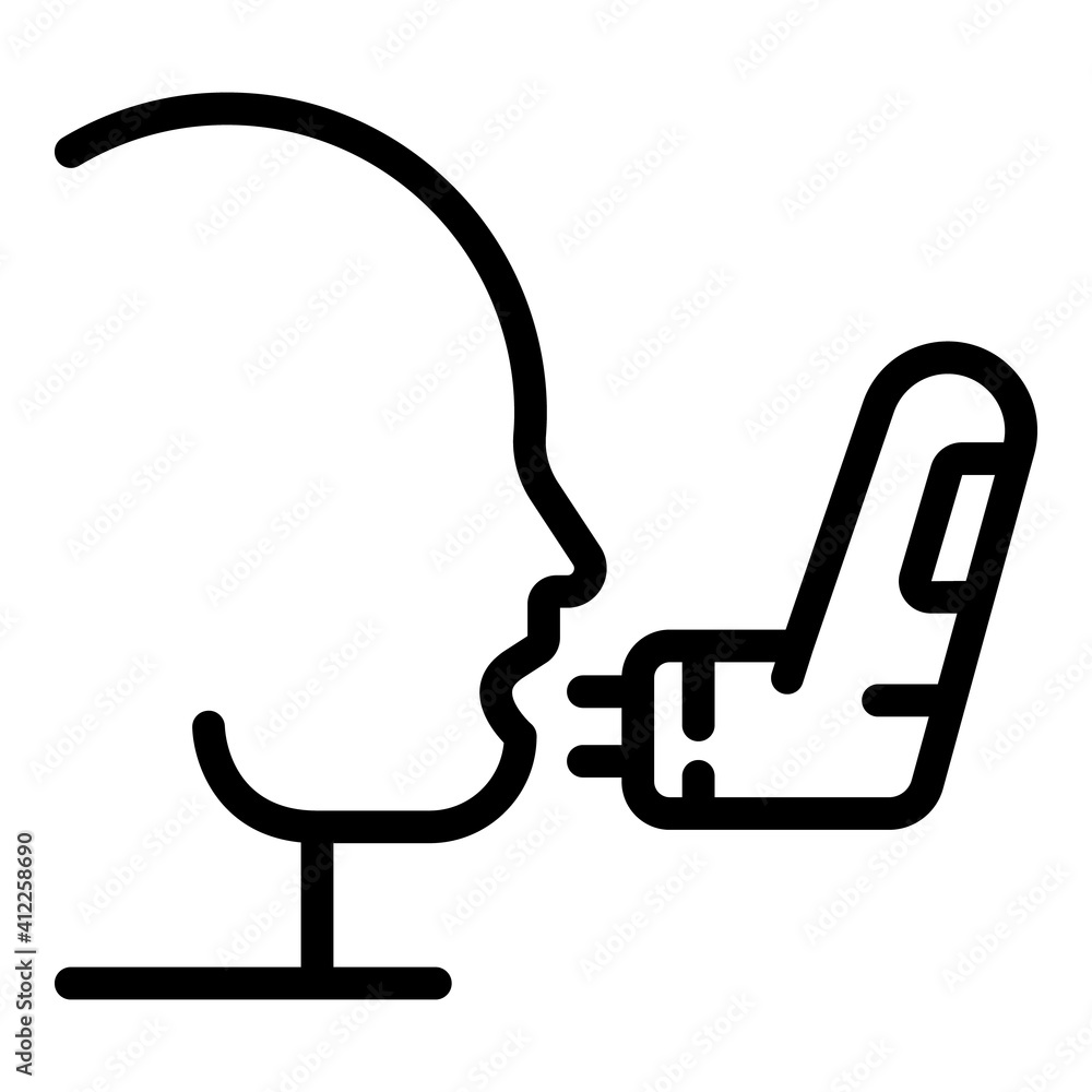 Poster man inhaler icon. outline man inhaler vector icon for web design isolated on white background