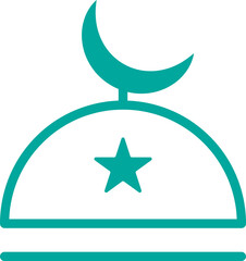 Islamic ramadan kareem line icons. Included the icons as Muslim, pray, mosque, religion and more. editable stroke