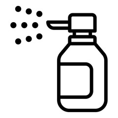 Spray for nose icon. Outline spray for nose vector icon for web design isolated on white background