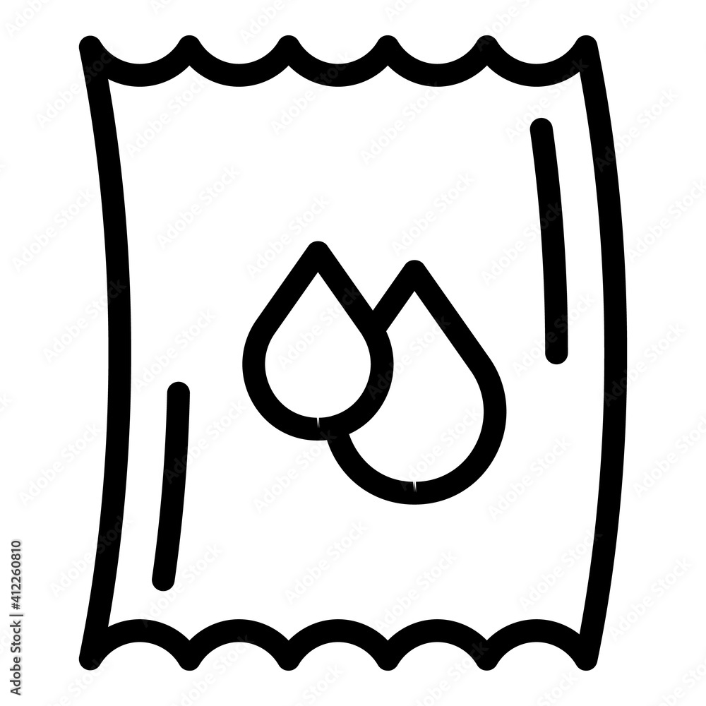 Aufkleber wet tissue icon. outline wet tissue vector icon for web design isolated on white background