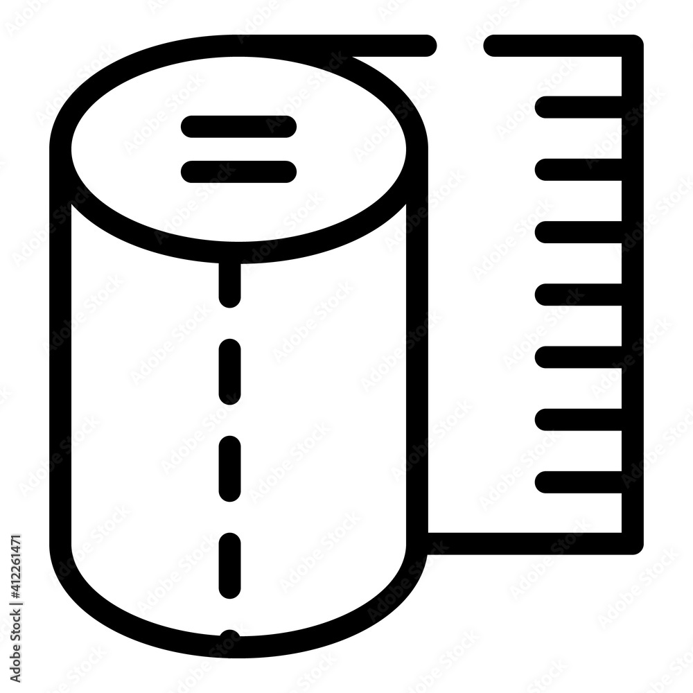 Poster clean roll paper icon. outline clean roll paper vector icon for web design isolated on white backgro