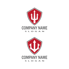 Trident Logo Template vector icon illustration design