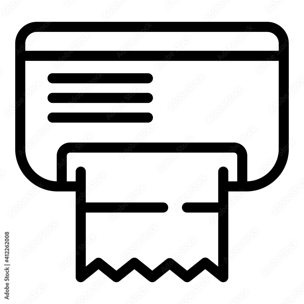 Poster paper tissue box icon. outline paper tissue box vector icon for web design isolated on white backgro