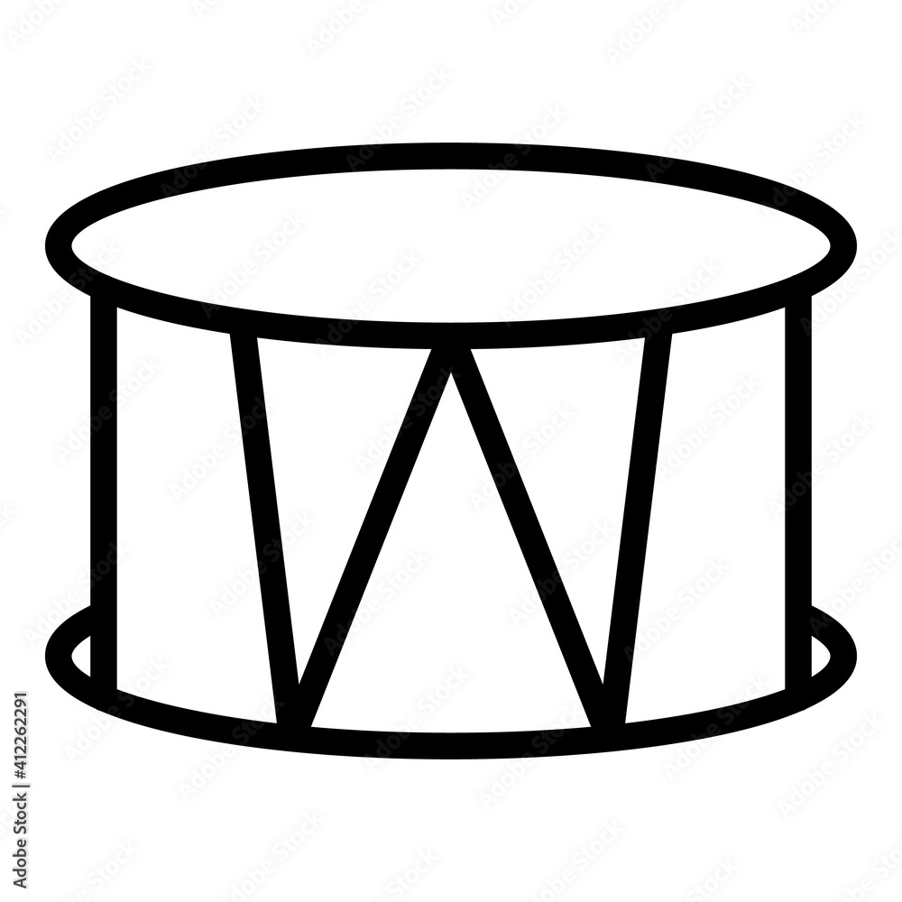 Aufkleber snare drum icon. outline snare drum vector icon for web design isolated on white background