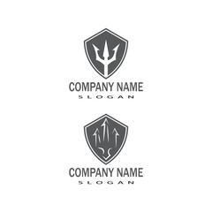 Trident Logo Template vector icon illustration design