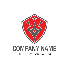 Trident Logo Template vector icon illustration design