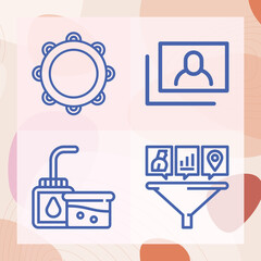 Simple set of viewer related lineal icons