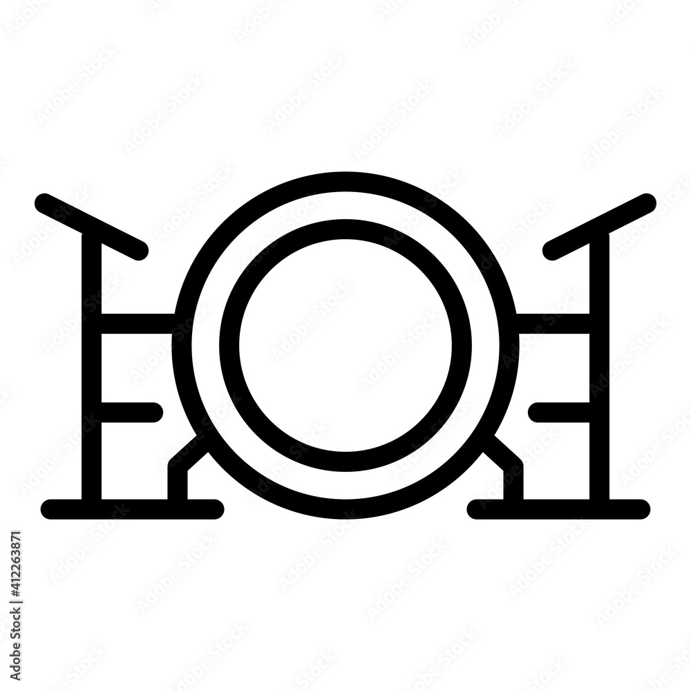 Poster circle drum icon. outline circle drum vector icon for web design isolated on white background