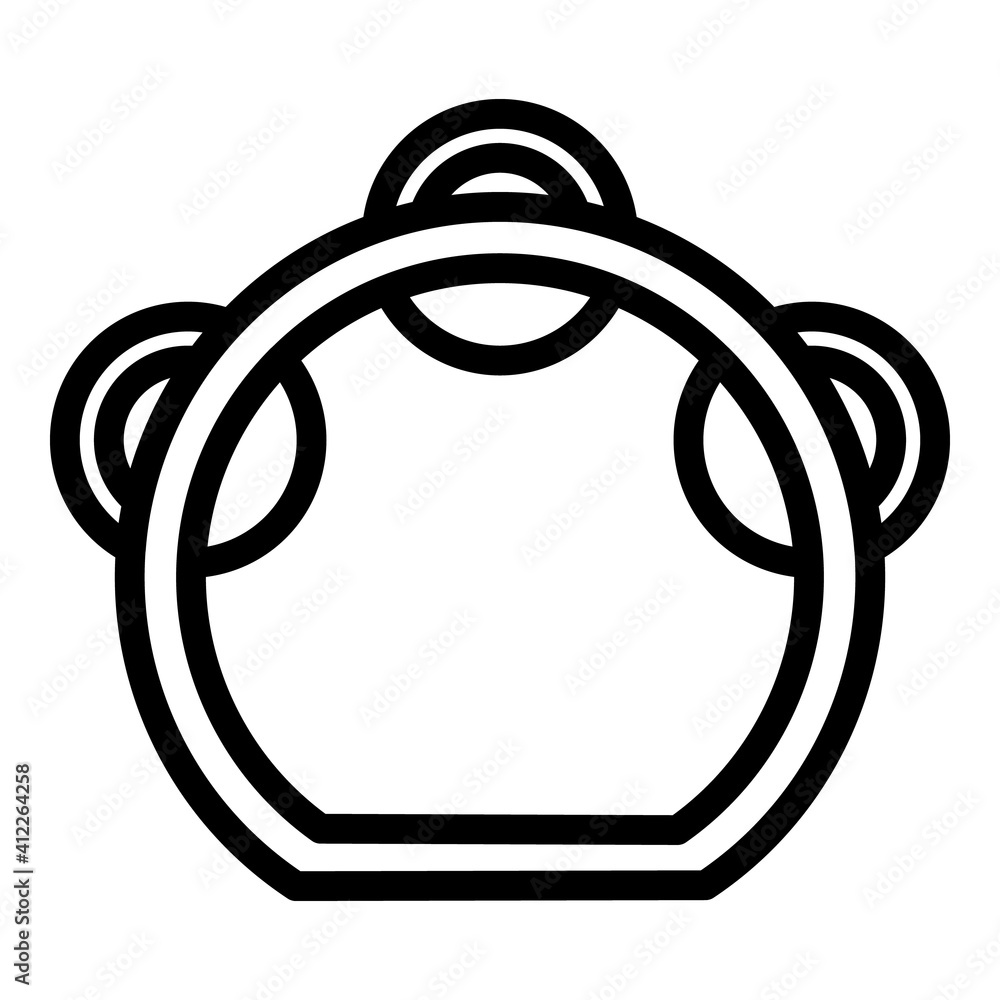 Poster tambourine instrument icon. outline tambourine instrument vector icon for web design isolated on whi
