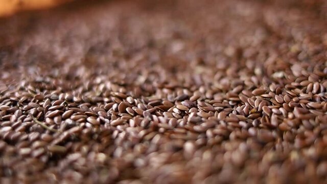 ripe flax seeds, a healthy food product