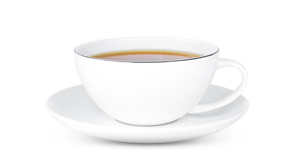 Naklejka premium A cup of tea with tea isolated on white background