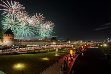 Fireworks on the Kazanskaya embankment