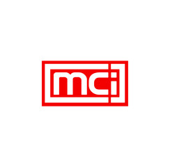MCI logo on Red Background. 
