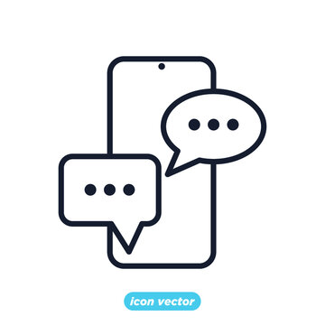 Message Chat icon. SMS mail symbol template for graphic and web design collection logo vector illustration