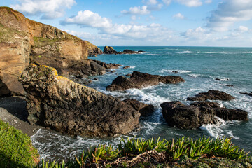 rocks and sea